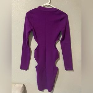 Sweater Mini Dress Medium Purple Fashion Nova